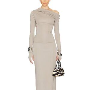 Helsa, Matte Jersey Drape Shoulder Top and Skirt | Size: S